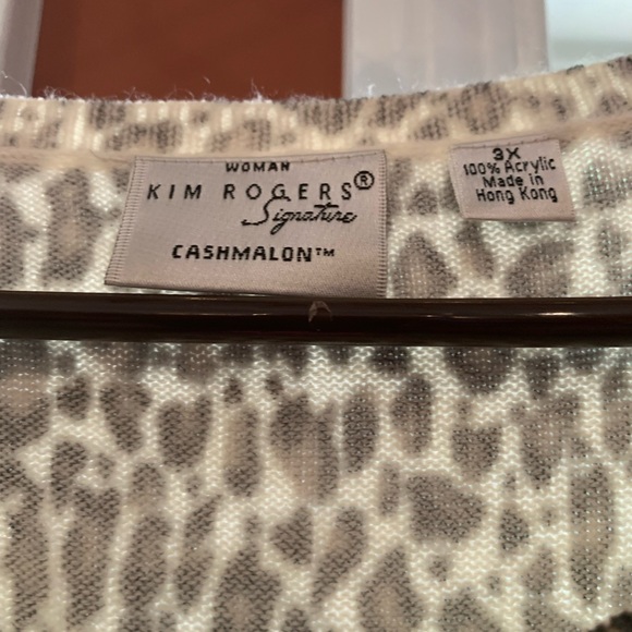 Pretty summer Kim Rogers sweater with 3/4 sleeves, 3x - Picture 2 of 3